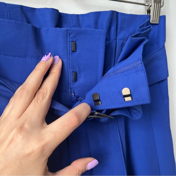 Banana Republic Wide-Leg Paperbag Pant in Voltage Blue Size 6 - Picture 9 of 14